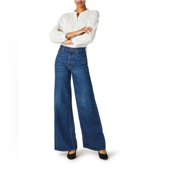 Hudson Jeans Denim - Classic Blue Wide-Leg Jeans